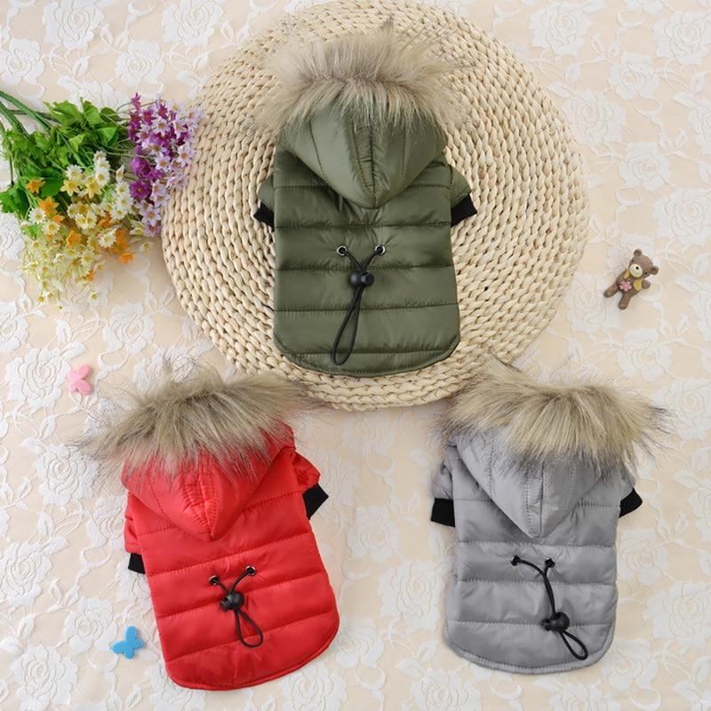 Warm Fur Hooded Pet Winter Coat In USA | Eno Pet